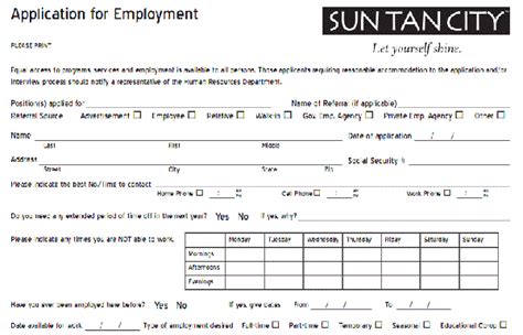 Make these fast steps to edit the PDF <b>Sun tan city application</b> form online for free: Register and log in to your account. . Sun tan city application